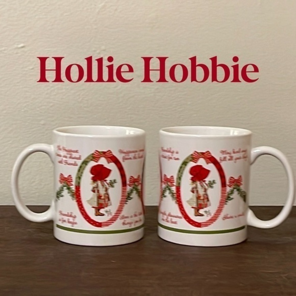Set of Two, Hollie Hobbie Christmas Mugs from 2006